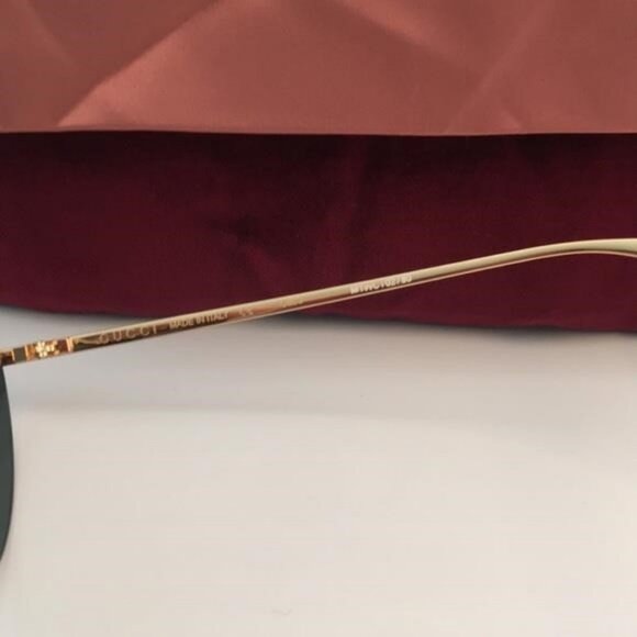 New Authentic Gucci Black and Gold Star-Studded Sunglasses GG0666s 001 - Picture 9 of 11